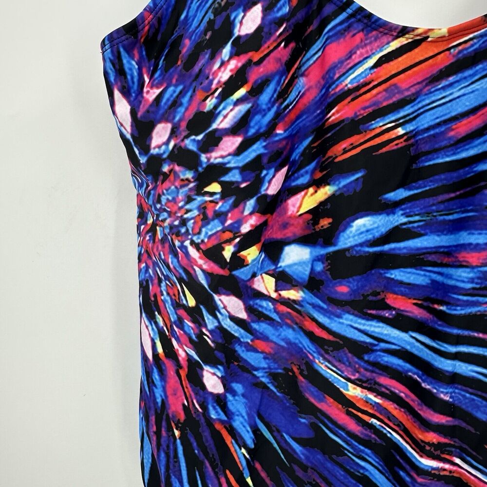 Womens One-Piece Swimsuit XL Psychedelic Swirl Groovy Dopamine Retro Vibes - Picture 3 of 6